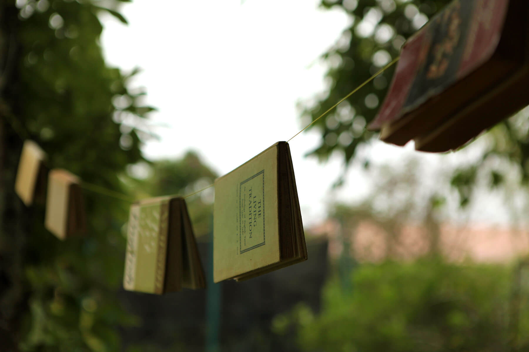 close-up-photo-of-book-hanging-on-clothes-line