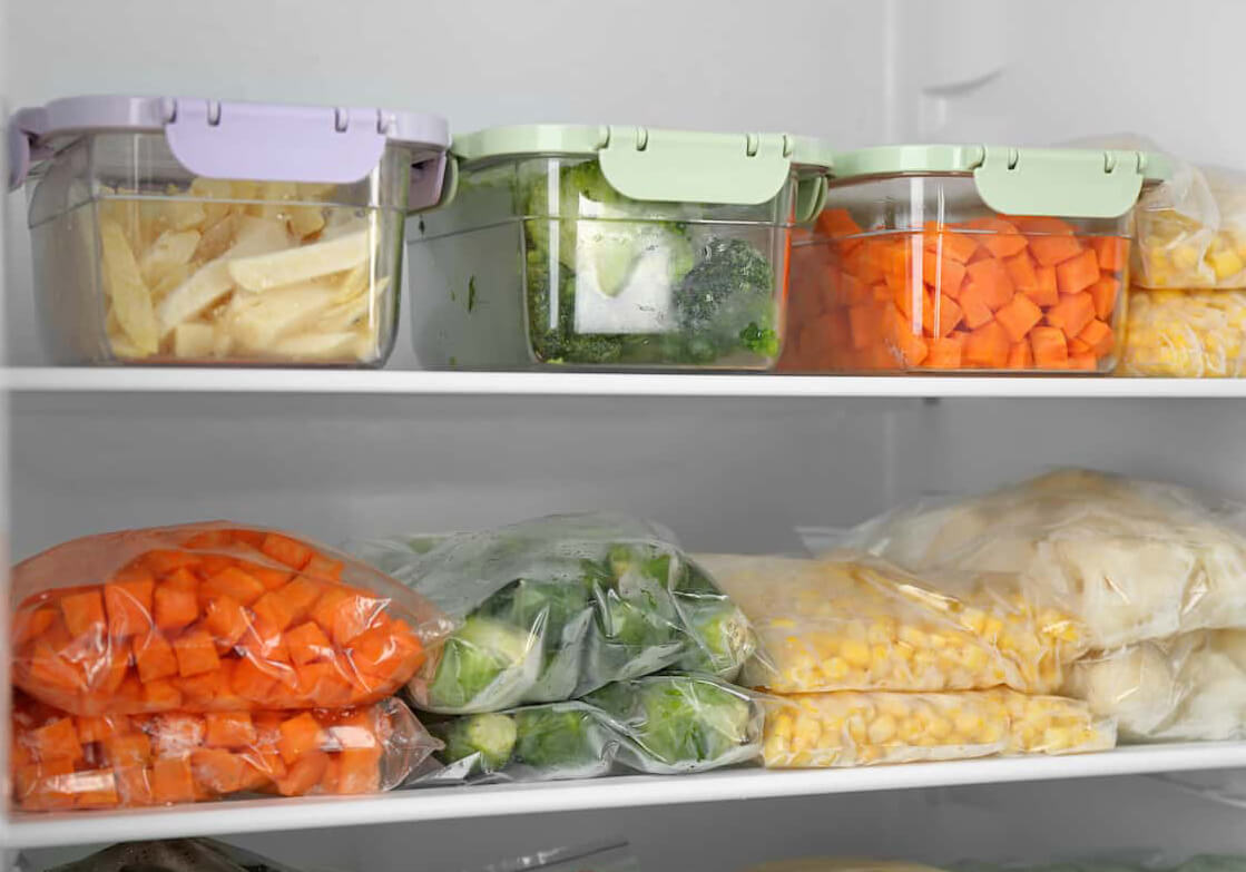 alimentación saludable congelada